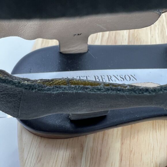 Matt Bernson Gladiator Sandal Studded Nubuck Leather Open Toe T Strap 7 - Picture 9 of 13